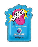 SMACK POUCH MASSAGE OIL BLUE RASPBERRY FILLED POUCH