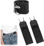 Buckleless Belt Hook Tactical Metal Hook Elastic Belt For Men & Women, Invisible No Buckle Waist Belt, Adjustable Stretch Lazy B