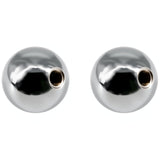 HAJXZH 2 Pcs Ball Finials for Lamps 25mm Lamp Shade Screw Cap with 1/4-27 Screw (Silver)