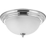 Three-Light Dome Glass 15-1/4 Close-to-Ceiling