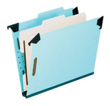 Pendaflex 59251 Pressboard Hanging ClassiFolder, 1 Divider/4Sections, Letter, 2/5 Tab, Blue