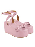 Shoetopia Stylish Braid Style Strap Mauve Platform Heels For Women & Girls /Uk8,Mauve,8,B0BYP9N9S3