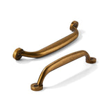 CABDM 10 Pack 5 inch Hole Center Antique Brass Vintage Aged Old Cabinet Pulls - Heavy Duty Solid Drawer Hardware Kitchen Vanity 
