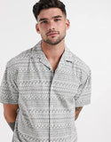 Lookmark Casual Shirt For Men|| Shirt For Men|| Men Stylish Shirt || Men Printed Shirt (Shirt 29-Xl) Grey