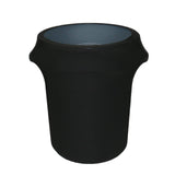 YOUR CHAIR COVERS 32 Gallon Stretch Spandex Fitted Trash Can/Waste Container Cover Black