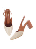 Shoetopia Smart Casual Glossy Upper Detailed Cream Pumps For Women & Girls /Eu37,Cream,4,B0DQV5Z7S8