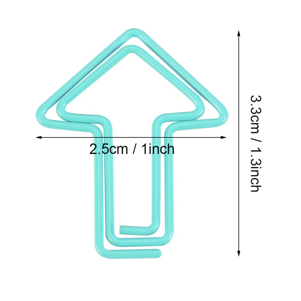 Arrow Paper Clips, 12Pcs Light Blue Book Clips, Small Cute Novelty Paperclips, Stationery Accessories