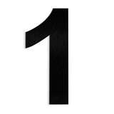 Barton House Number (1) 6 Inch Black SUS304 Steel Outdoor Apartment Mailbox Door Street Address SelfStick Hotel Floor Floating