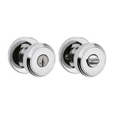 Kwikset Maven Entry Door Knob with Lock and Key, Secure Keyed Handle Exterior, Front Entrance and Bedroom, Polished Chrome, Pick