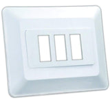 JR Products 13625 Switch Base and Face Plate - Triple, White