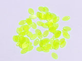 The Design Cart Yellow Oval 1 Hole Plastic Sequins, 250 Grams, 10x14 cm Sequins for Embroidery Work, Jewellery Making, Designing