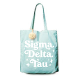 Sorority Shop Sigma Delta Tau Retro Pom Pom Tote Bag