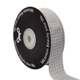 Micomon Gingham Ribbon - 25 Yards Each Roll, 100% Polyester (1, Gray Gingham)