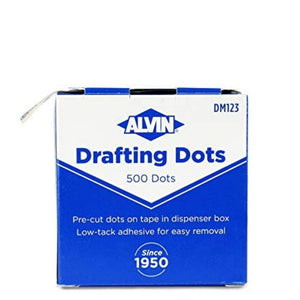 Alvin Drafting Dots Model Dm123 Low Tack Adhesive, Ideal For Drafting, Tracing, Drawing, And Household Use, Easy Removal With No
