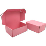 Lmuze 6x4x2 inches Small Shipping Boxes Set of 50 - Pink Mailer Corrugated Cardboard Boxes for Shipping Packaging Mailing Produc