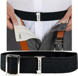 Anemone Tucker Shirt Stays Belt, Adjustable Size, NonSlip Texture, Aluminium Hook, Black, For Men And Women, Gives Professional