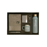 Your Gift Studio Customized Diary Gift Set | Personalized Leather Diary, Metal Card Holder, Keychian, Pen, Stainless Steel Mug A