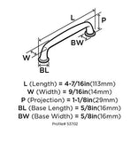 Amerock | Appliance Pull | Polished Nickel | 18 Inch (457 Mm) Center To Center | Kane | 1 Pack | Drawer Pull | Drawer Handle | C
