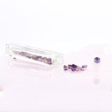 10ml Gemstone Roller Square Bottles Refillable Roll On Bottles Healing Crystal Chips Inside For Perfumes Aromatherapy Oils 5pack
