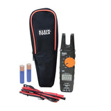 Klein Tools CL360 CL360 Electrical Tester, Open Jaw Fork Non-Contact Voltage Meter with TRMS Technology, with Case, Test Leads a