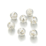 500pcs Sparkle Filgree Stardust 4mm (0.16 Inch) Small Tiny Round Spacer Loose Beads Sterling Silver Plated Brass for DIY Craft J