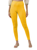 Lyra Women Solid Premium Cotton Ankle Length Leggings | Mid-Waist | Fashionwear