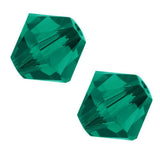 50pcs Adabele Austrian 5mm Faceted Bicone Crystal Beads Emerald Green Compatible with Swarovski Crystals 5301/5328
