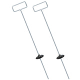 Saysurey 2 Pcs Asphalt Depth Gauge 30 Inch Adjustable Metal Asphalt Depth Checker with 7 Quick Set Levels Pavers Tools for Preci