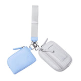 Merishopp Keychain Wristlet Wallet Waterproof Bag Purse For Dating Camping Backpacking Blue Gray