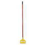 Rubbermaid Commercial Products Invader FiberGlass Wet Mop Handle, 60 Inch, Red, Heavy Duty Mop Head Replacement for Industrial/H