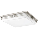 Progress Lighting Helm Collection Three-Light 18 LED Flush Mount, Nickel