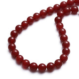 BEADIA Natural Red Agate Stone Round Loose Semi Gemstone Beads for Jewelry Making 6MM 61PCS
