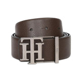 Tommy Hilfiger Farum Men Leather Reversible Belt Brown+Grey, Xl 1.10M
