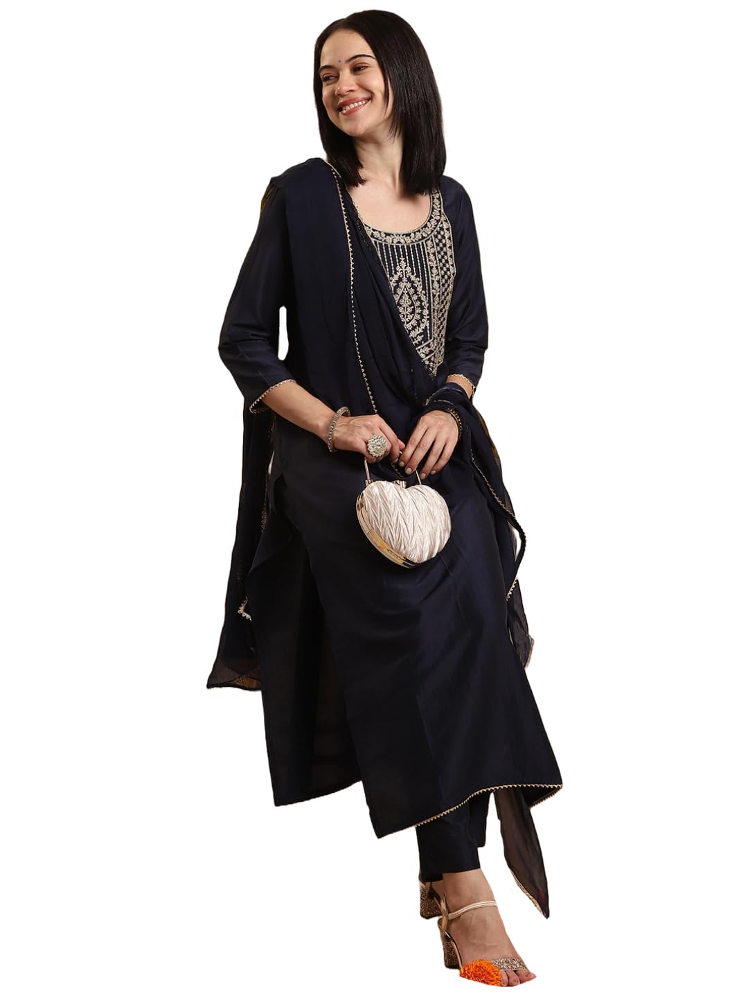 Gosriki Women'S Rayon Blend Straight Embroidered Kurta With Pant & Dupatta (Paan Blue-Gs_Xxl_Blue_Xx-Large),Blue,2,B0DHQKHP8Y