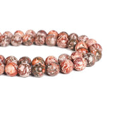 Gemstone Beads for Jewelry Making, Sold per Bag 5 Strands Inside, Leopard Skin Jasper 10mm