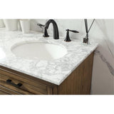 Elegant Decor Americana 60 Aluminum Alloy Double Bathroom Vanity In Driftwood
