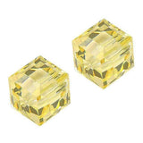 100pcs Adabele Austrian 8mm Faceted Cube Crystal Beads Jonquil Yellow Compatible with Swarovski Crystals Preciosa 5601
