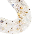 Malahill semiprecious Stone Beads for Jewelry Making, Sold per Bag 5 Strands Inside, Flower Agate 6mm