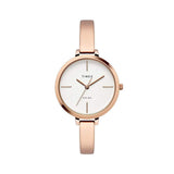 Timex Analog Watch For Women With Silver Round Dial & Rose Gold Brass Bracelet Band Water Resistant Women'S Wrist Watches - Twel