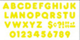 Yellow 4inch Casual Uppercase Ready Letters