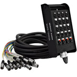 Seismic Audio - SAXQ-12x4x25 - 12 Channel 25' XLR Snake Cable with XLR and 1/4 Returns on the Box