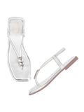Shoetopia Women'S Snd-131 Flat Sandal-6 Kids Uk (Snd-131-Silver)-Eu39,Silver,6,B0D14BHMZN
