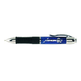ITOYA Xenon Retractable Ballpoint Pen with Rubber Grip, 1.0mm Medium Point, Ocean (XE100BU)