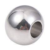 BEADIA Stainless Steel Spacer Beads 8x6mm Round Loose Charm Caps Beads for DIY Jewelry Making 50pcs with 3mm Hole