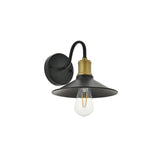 Living District Etude 1-Light Metal Wall Sconce In Brass And Black