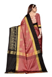 Greciilooks Womens Ready Pleated Cotton Silk Regular Fit Saree (Dusty)