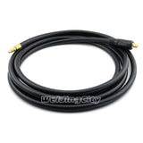 WeldingCity TIG Welding Torch Air-cooled WP-9 (125-amp)/WP-17 (150-amp) Power Cable Hose 57Y01R (12.5-ft) and Dinse-type 25mm (S