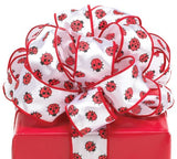 #9 Ladybug Wired Satin Fabric Ribbon.20 Yds Great for Crafts