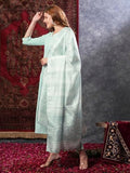 Gosriki Women'S Rayon Blend Solid Straight Kurta With Pant & Dupatta (Pragya See Green-Vks01-Gs_M_See Green_Medium),See Green,,B0D9YVF46S