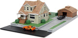 Jada Toys Fast & Furious Nano Hollywood Rides Dom Torettos House Display Diorama with Two 1.65 Diecast Cars, Toys for Kids an